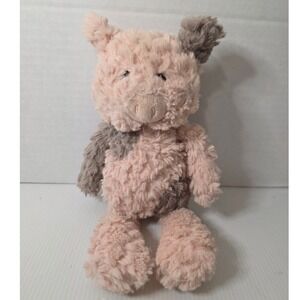 Mary Meyer Oatmeal Pink Plush Cow Stuffed Animal 9 Inch Lovey